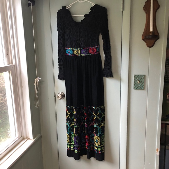 Vintage Sandine Originals Embroidered Maxi Dress - Picture 6 of 7